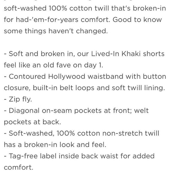 Old Navy Men’s Straight Lived-in Khaki Non-stretch Shorts 10” Size 42 - Picture 5 of 9